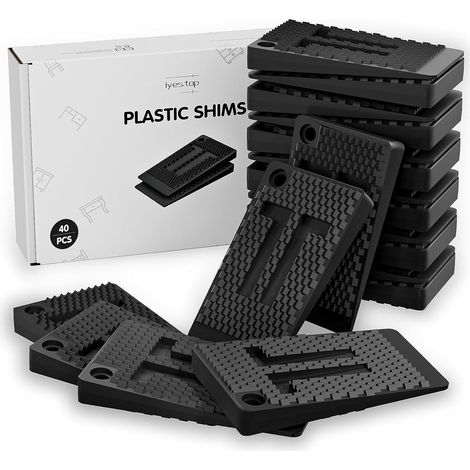 Calles en Plastique pour Le Nivellement, Niveleurs de Meubles Flexibles, Coin en Caoutchouc Polyvalent pour Les Pieds de Toilette, de Table, d'Armoire, de Chaise, de Lave-Linge, de Réfrigérateur etc. (1/5)