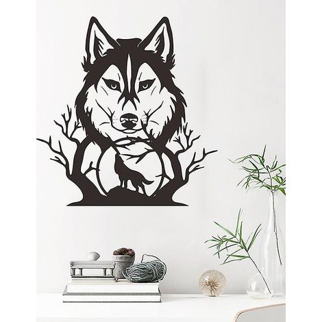 stickers De Dcoration Murale Pour Chambre D'enfant, Chambre D'entre, Branche D'arbre De Loup. (1/5)