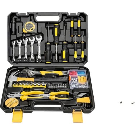 Ensemble d'outils, 88 pièces, outils combinés, acier Cr-V forgé, poignée antidérapante, résistant à la rouille (1/5)