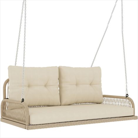Mobilier de jardin en rotin Fauteuil suspendu 2 places en résine (1/5)