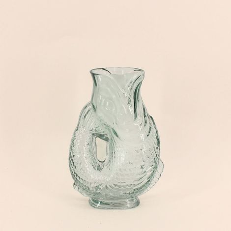Vase forme poisson en verre, H24cm (1/5)