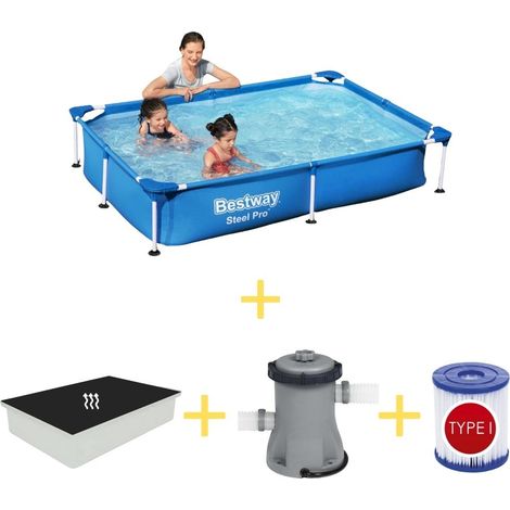 Bestway Bestway Steel Pro Rectangulaire - 221x150x43 cm - 4-pièces S22289 (1/5)