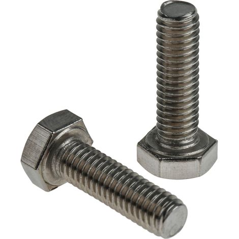 Vis à tête hexagonale, Acier Inoxydable A2 304 Brut, M6 x 20mm ( Prix pour Sachet de 100 )