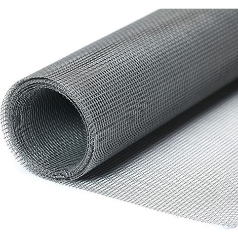 Moustiquaire En Rouleau - Fibre De Verre Enduite Pvc - 120 X 300 Cm - Pour Fenêtres Et Portes - Gris (1/5)