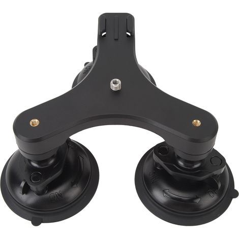 Support de caméra à ventouse pour voiture, rotule 360°, filetage 1/4 pouce, triple ventouse pour caméras d'action et smartphones (1/5)