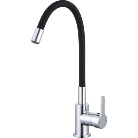Essebagno Mémory Spültischmischer Chrom mit formstabilem Schlauch