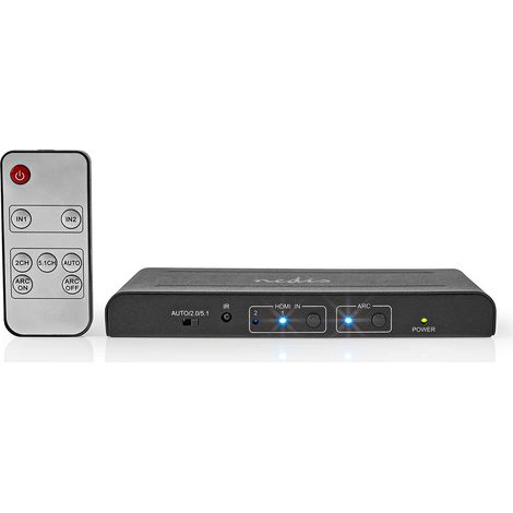 Extractor HDMI™  2 entradas HDMI™  TosLink hembra / 1x salida HDMI™ / 2x RCA / 3,5 mm  Resolución máxima: 4K@60Hz  18 Gbps  Metales  Antracita  Versión en caja