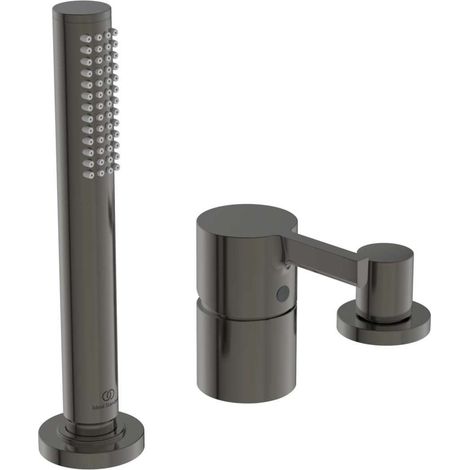Miscelatore bordo vasca 3 fori JOY senza bocca erogazione cromo con doccetta a comando e deviatore IDEAL STANDARD (1/2)