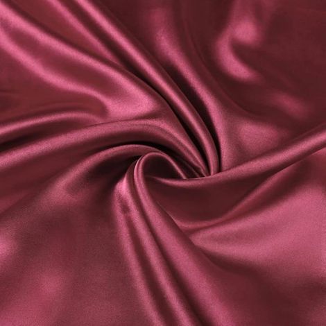 Lot de 2 taies oreiller en satin de soie pour les cheveux etpeau avec fermeture éclair - Bordeaux - 50 Bordeaux 50 X TAIE OREILLER (1/5)