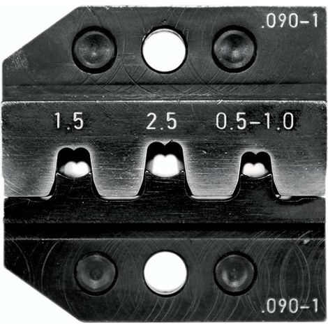 624 090-1 3 0 Rennsteig Werkzeuge GmbH Crimpeinsatz für isolierte / unisolierte Aderendhülsen Querschnitt 0,5mm² - 0,5-1mm²/1,5mm²/2,5mm² - 1 Stück