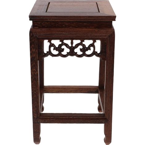 Tabouret en Bois de Poutrier, Petit Support à Plantes Socle en Jade, Étagère Compacte pour Pots de Fleurs, Rehausseur Décoratif Multifonction pour Intérieur et Jardin (1/5)