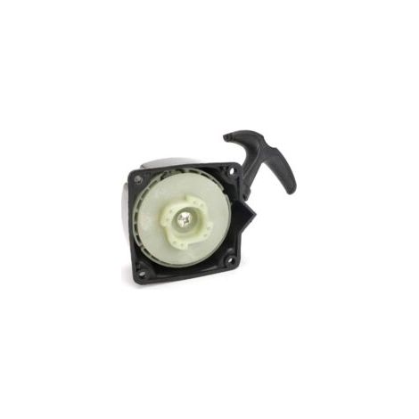 Avviatore a strappo + pannello di trazione 40-5 per decespugliatore, tagliasiepi, Superma, nero, 1 pezzo, distanza fori 67 mm - Crezuo