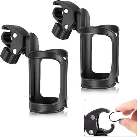 Soporte para botella de bicicleta, soporte para vaso de bebida giratorio, soporte para vaso de cochecito universal para bicicletas, bicicletas de montaña, cochecitos y sillas de ruedas (1/5)