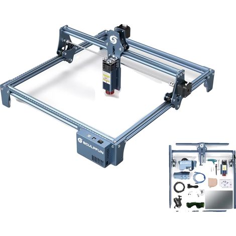 Machine de gravure laser, haute précision, compatibilité polyvalente, S9 410x420mm, prise EU, 5.5W (1/2)