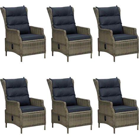 Maison Exclusive - 7-tlg. Garten-Essgruppe Braun