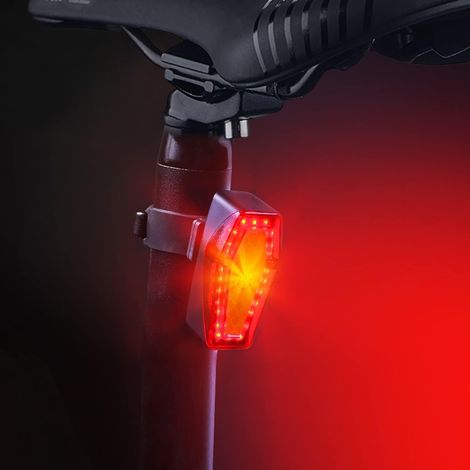EASYCOMFORT Feu Arriére Velo Étanche & Rechargeable 100 Lumen, Lumiere Vélo 6 Modes pour Cyclisme, Casque, Chien et Sac à Dos (1/3)