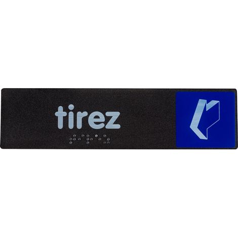 Plaque de porte Tirez - Braille - 170x45mm - 4038926