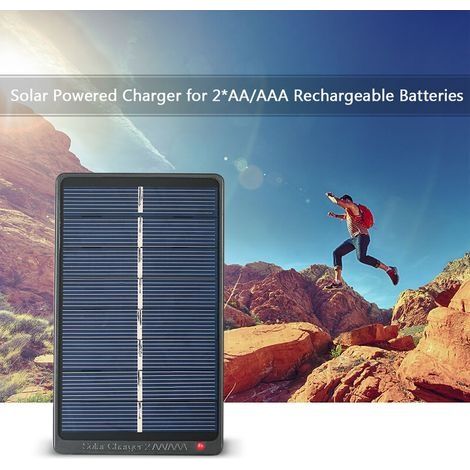 AA/AAA-Akkuladegerät, 1W 4V Solarladegerät, Solarpanel zum Laden von Akkus (1/4)