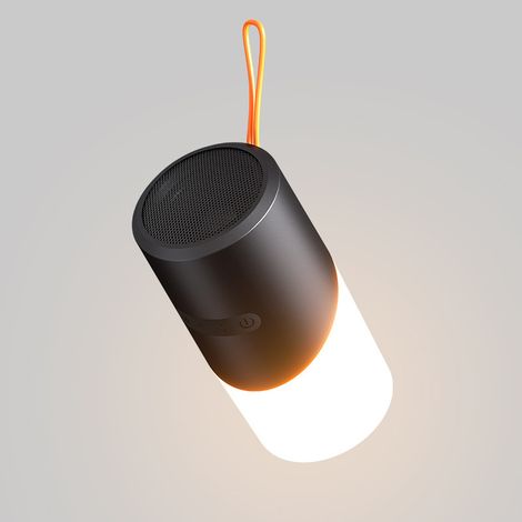 Altoparlante Bluetooth wireless con illuminazione RGB, portatile per uso esterno, piccolo altoparlante, illuminazione d'atmosfera, nero. (1/3)