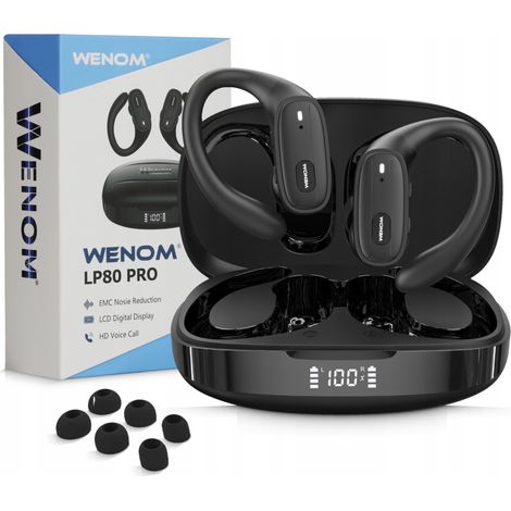 Cuffie sportive LP-80 Bluetooth 5.3 PRO con bassi potenziati e chiamate HD wireless. (1/5)