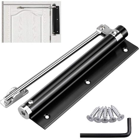 Ferme-porte - Ferme-porte À Ressort Réglable En Alliage D'aluminium - Montage Sur Surface - Charge Maximale 35 Kg - 1 Pièce (1/5)