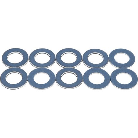 Lot de 10 rondelles de bouchon de vidange d'huile 90430‑12031 en aluminium (1/5)