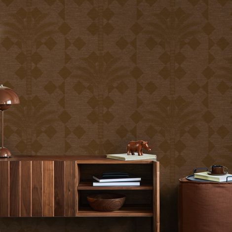 Papier peint Adina palmtree 1005 x 52cm Marron (1/5)