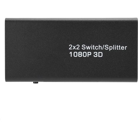 Distributeur HDMI 2 x 2 prenant en charge la résolution 1080p pour console de jeux PC, avec sortie vidéo 100-240 VEU
