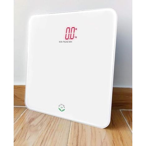 Talking Digital Bathroom Scales with Easy Mount Auto Shut-Off Technology, White, Lb or Kg, 440 lb Capacity (1/5)