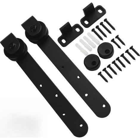 Mini Kits de quincaillerie for Portes de Grange coulissantes for Portes d'armoires, Ensemble de Rails de Suspension en Forme de T, Lisse et Silencieux, Montage au Sol (1/5)