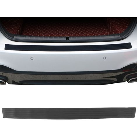 Adatto per strisce di protezione paraurti del bagagliaio dell'auto, piastra paramotore posteriore universale in PVC, nera, 90x8 cm