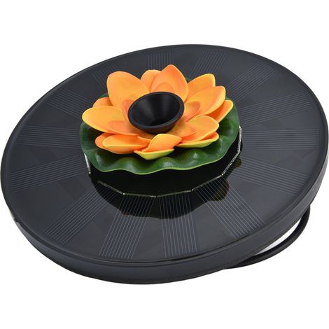 Schwimmende Solarlotusblume für Teiche, dekorativer Solar-Gartenbrunnen, Gartenteich, schwimmende lotusförmige Solarwasserpumpe, 1 Stück (1/5)
