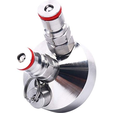 Dispensador de barril con bola de bloqueo para barril de cerveza, lanza de acero inoxidable para growler/cervecería casera, 3,6 L/5 L/10 L de cerveza. (1/4)