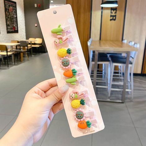 Lot de 10 Pinces à Cheveux Enfant, Mélange de Couleurs Vives, Épingles Mignonnes pour Filles et Bébés (1/3)