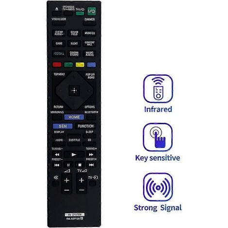 Télécommande de remplacement RM-ADP120 pour système home cinéma Blu-ray/DVD Sony BDV-N5200W et BDV-N9200W (1/5)