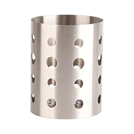Scolaposate in acciaio inox 10 x 10 x 14 cm, portautensili da cucina, cestello per posate, organizer, portaoggetti (1/4)