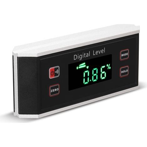 Decdeal Tragbare digitale Wasserwaage 4x90° IP54 wasserdicht – Digitaler Winkelmesser/Neigungsmesser mit LCD-Anzeige – Absolute/Relative Messung – Haltefunktion – Für Holzbearbeitung und Heimwerkerpro (1/5)