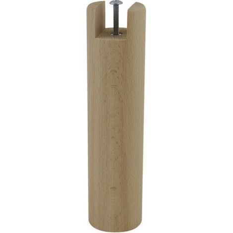 Pata de cama CIME de haya barnizada con muesca cilíndrica, 25 cm de alto x 6 cm de diámetro. CIME (1/3)