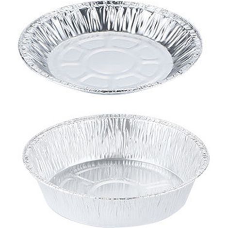 Plaques en aluminium rondes, jetables et recyclables, à parois droites, pour la cuisson (1/5)