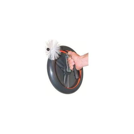 Progalva – Kit de nettoyage FlexoNet 15 mètres – Jonc 4,5 mm – 3 hérissons PVC (80, 111, 125 mm) – Pour ramonage efficace