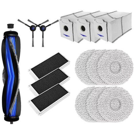Accessoires pour aspirateur robot Ecovacs Debot N30 Omni/N30 Pro Omni : brosse latérale principale, filtre HEPA, chiffon anti-poussière