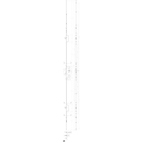 Crémone multipoints FERCOMATIC SH/R axe 50mm avec 2 galets - FERCO - 6-34362-10-0-1