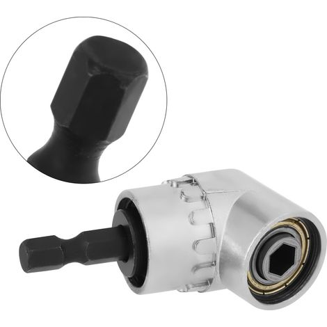 Adaptateur de porte-douille de tournevis réglable avec rallonge hexagonale coudée à 105° de 6,35 mm (1/4 po) (1/5)