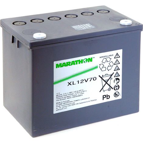 Exide - Batterie plomb AGM MARATHON XL12V70 12V 67Ah M6-F