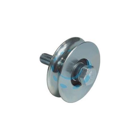 RUOTA CANCELLI GOLA TONDA 1 CUSCINETTO A SFERA ART.400 - ø mm.60x17 - portata Kg.100