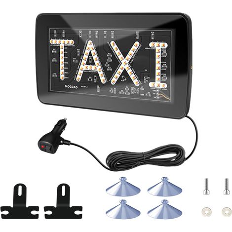 Feu Taxi Enseigne À Ventouse Avec Lampe LED Haute Luminosité Pour (1/5)