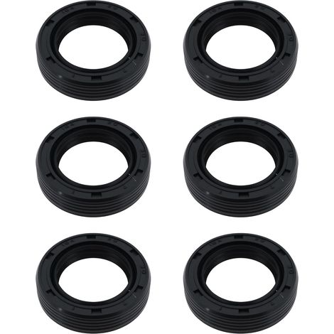 6 x NBR Double Lip Shaft Seal 20 x 30 x 7 mm with Rubber Spring Nitrile Butadiene (1/5)