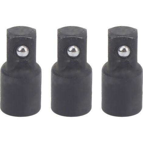 3/8-Zoll-auf-1/2-Zoll-Adapter, 3-teiliger Steckschlüsseladapter, Ratschenschlüssel-Umrüstwerkzeug aus hochkohlenstoffhaltigem Stahl, vollständig geformt, für industrielle Anwendungen, Spiele. (1/4)