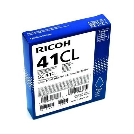 Cartuccia d'inchiostro Gel Cyan RICOH GC41CL - Bassa Durata, Alta Qualit� di Stampa (1/5)