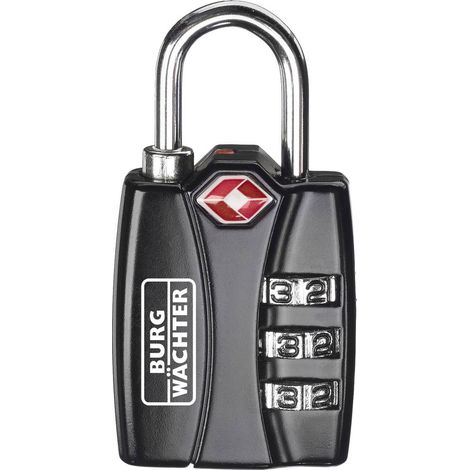Burg Wächter 32991 Lucchetto 30.80 mm TSA Nero Serratura a combinazione numerica
